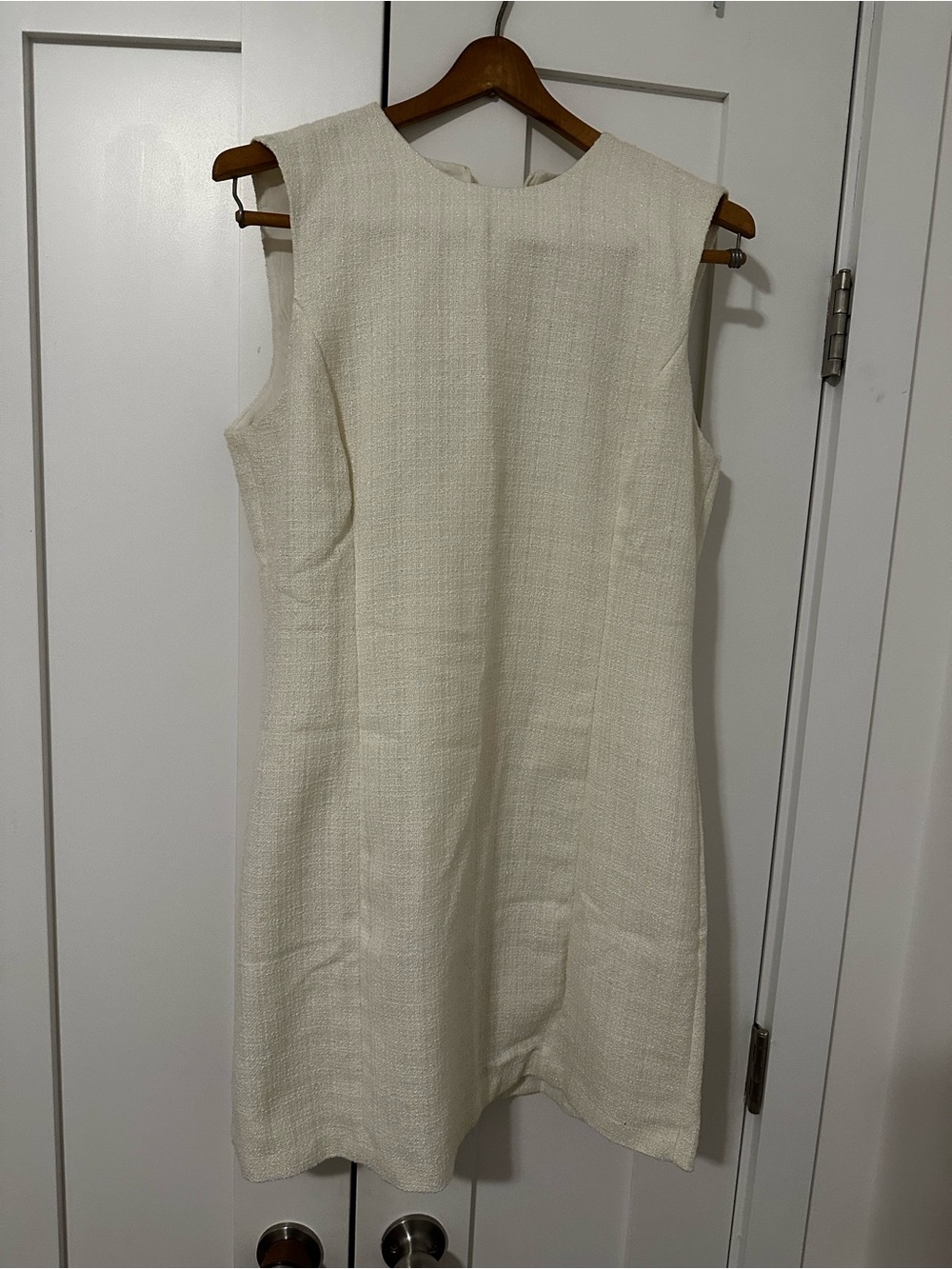 H&M Cream Tweed Pencil Mini Dress